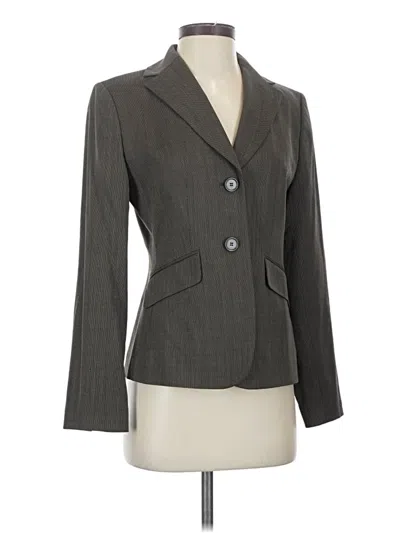 Pre-owned Ann Taylor Wool Blazer Jacket In Gray
