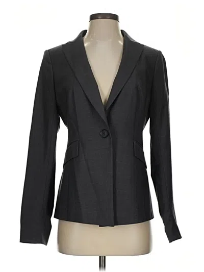 Pre-owned Ann Taylor Wool Blazer Jacket In Gray