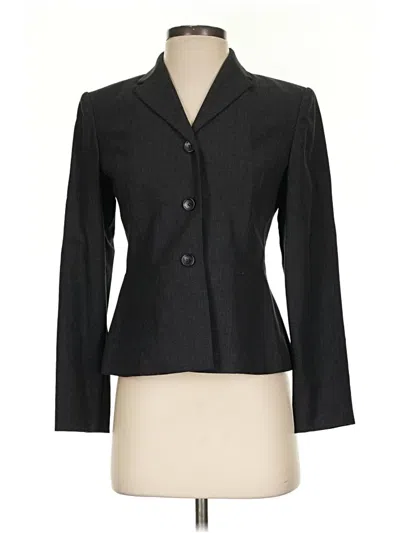 Pre-owned Ann Taylor Wool Blazer Jacket In Gray