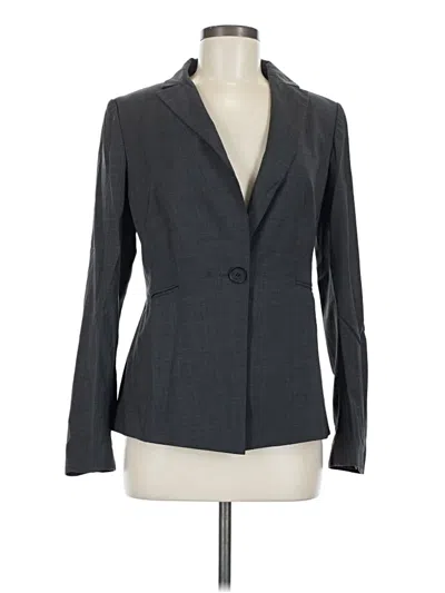 Pre-owned Ann Taylor Wool Blazer Jacket In Gray
