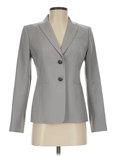 Pre-owned Ann Taylor Wool Blazer Jacket In Gray