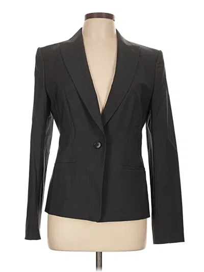 Pre-owned Ann Taylor Wool Blazer Jacket In Gray