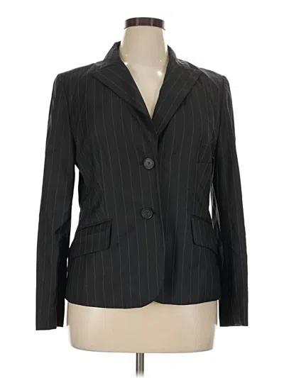 Pre-owned Ann Taylor Wool Blazer Jacket In Gray