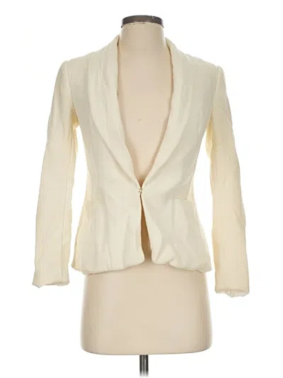Pre-owned Ann Taylor Wool Blazer Jacket In Ivory