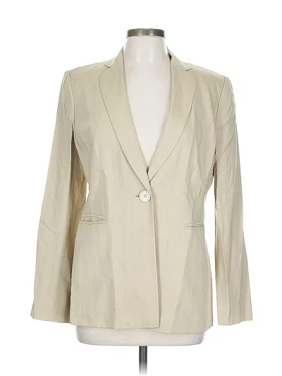 Pre-owned Ann Taylor Wool Blazer Jacket In White