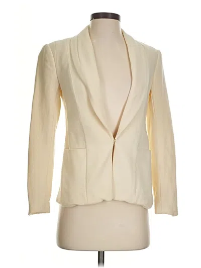 Pre-owned Ann Taylor Wool Blazer Jacket In White
