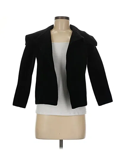 Pre-owned Ann Taylor Wool Cardigan Sweater In Black