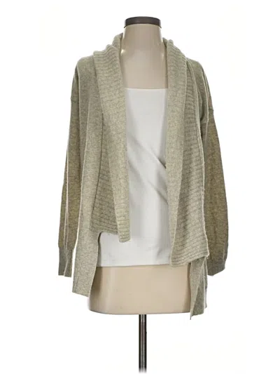 Pre-owned Ann Taylor Wool Cardigan Sweater In Gray