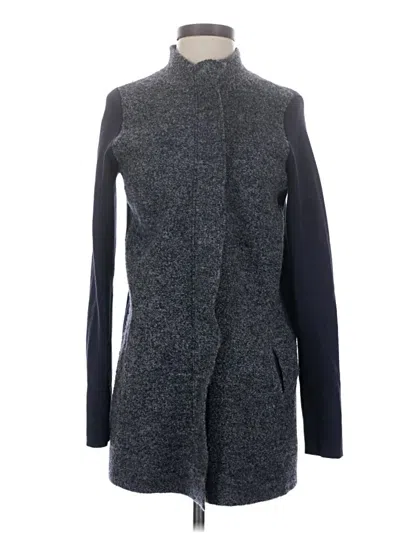 Pre-owned Ann Taylor Wool Cardigan Sweater In Purple
