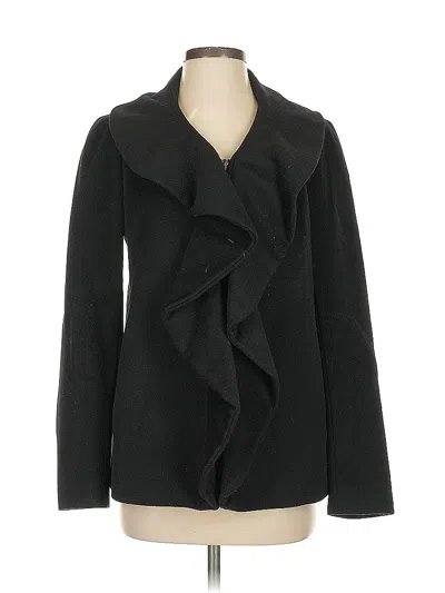 Pre-owned Ann Taylor Wool Coat In Black