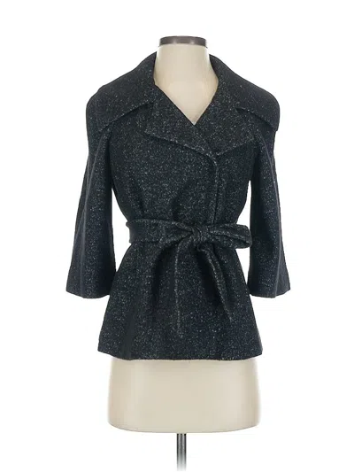 Pre-owned Ann Taylor Wool Coat In Black