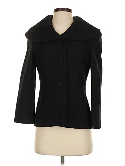 Pre-owned Ann Taylor Wool Coat In Black