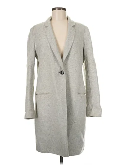 Pre-owned Ann Taylor Wool Coat In Gray