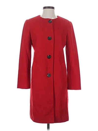 Ann Taylor Wool Coat In Red