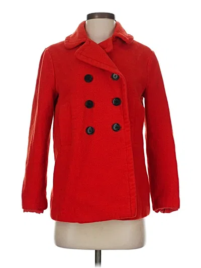 Pre-owned Ann Taylor Wool Coat In Red
