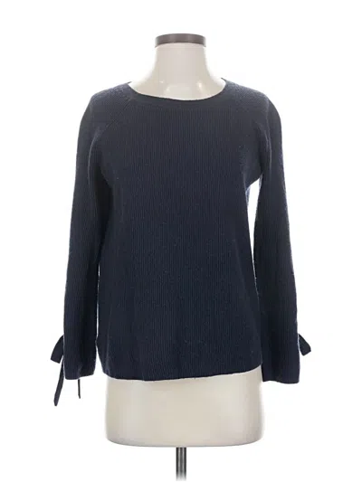 Pre-owned Ann Taylor Wool Pullover Sweater In Blue