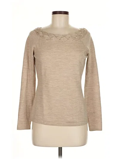 Pre-owned Ann Taylor Wool Pullover Sweater In Brown