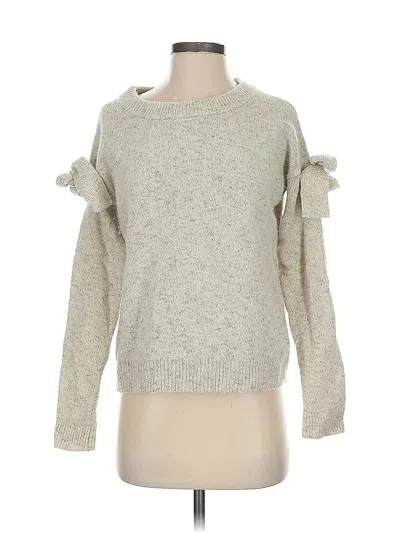 Pre-owned Ann Taylor Wool Pullover Sweater In Gray