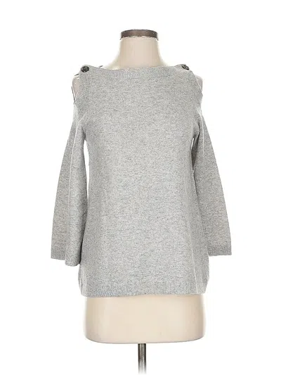 Pre-owned Ann Taylor Wool Pullover Sweater In Gray