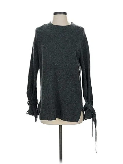 Pre-owned Ann Taylor Wool Pullover Sweater In Gray