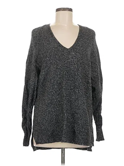 Pre-owned Ann Taylor Wool Pullover Sweater In Gray