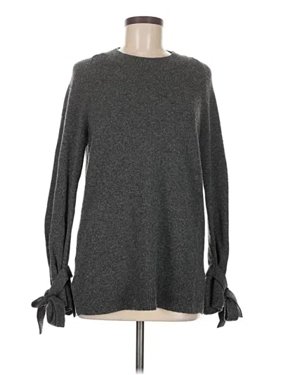 Pre-owned Ann Taylor Wool Pullover Sweater In Gray