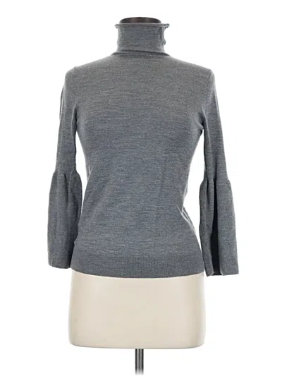 Pre-owned Ann Taylor Wool Pullover Sweater In Gray