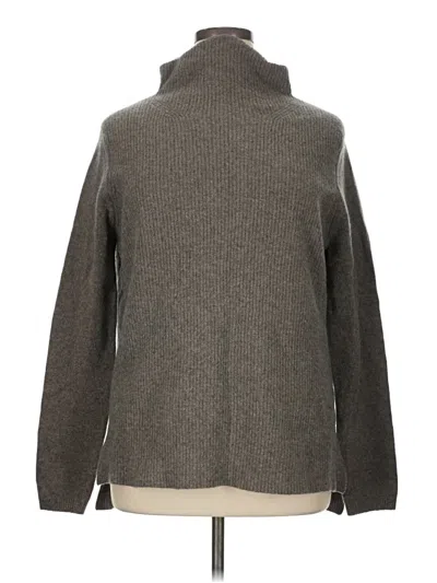 Pre-owned Ann Taylor Wool Pullover Sweater In Gray