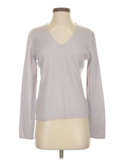 Pre-owned Ann Taylor Wool Pullover Sweater In Gray