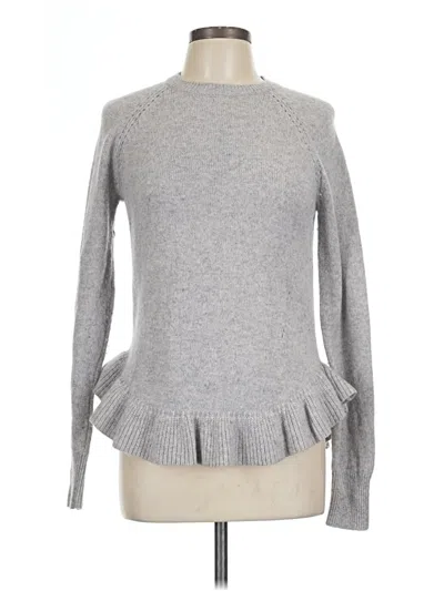 Pre-owned Ann Taylor Wool Pullover Sweater In Gray