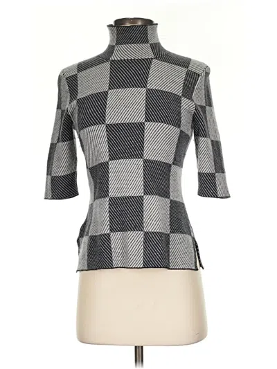 Pre-owned Ann Taylor Wool Pullover Sweater In Gray