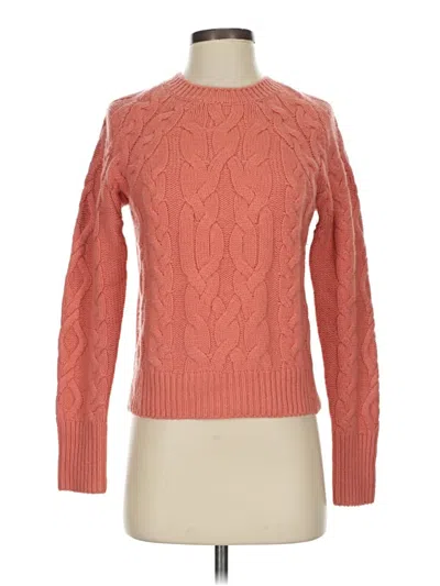 Pre-owned Ann Taylor Wool Pullover Sweater In Orange