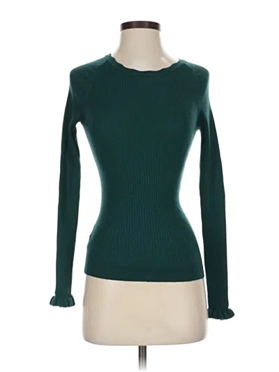 Pre-owned Ann Taylor Wool Pullover Sweater In Teal