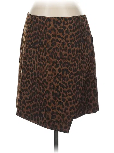 Pre-owned Ann Taylor Wool Skirt In Brown