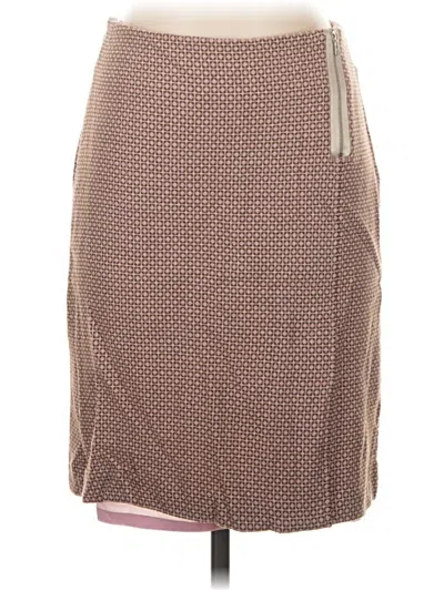 Pre-owned Ann Taylor Wool Skirt In Brown