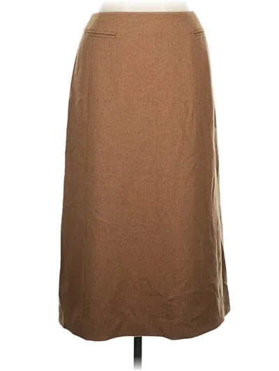 Pre-owned Ann Taylor Wool Skirt In Brown