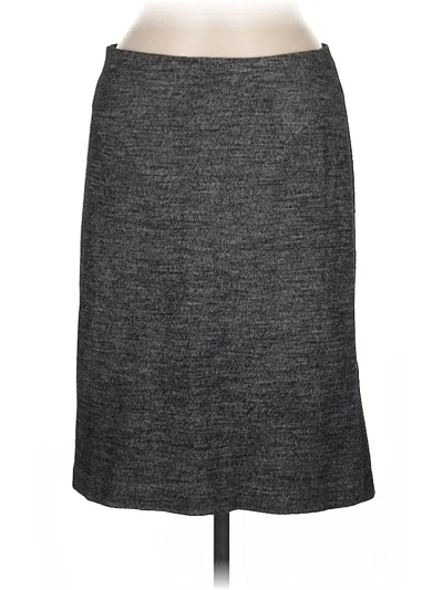 Pre-owned Ann Taylor Wool Skirt In Gray
