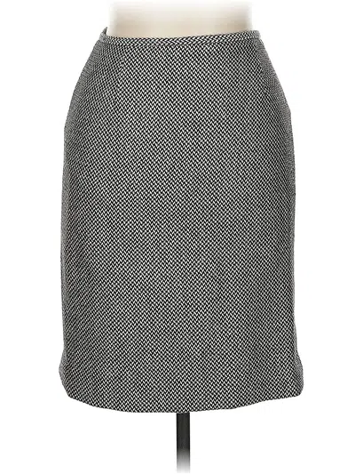 Pre-owned Ann Taylor Wool Skirt In Gray