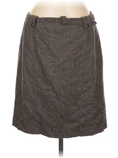 Pre-owned Ann Taylor Wool Skirt In Gray