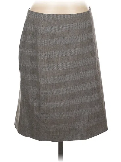 Pre-owned Ann Taylor Wool Skirt In Gray