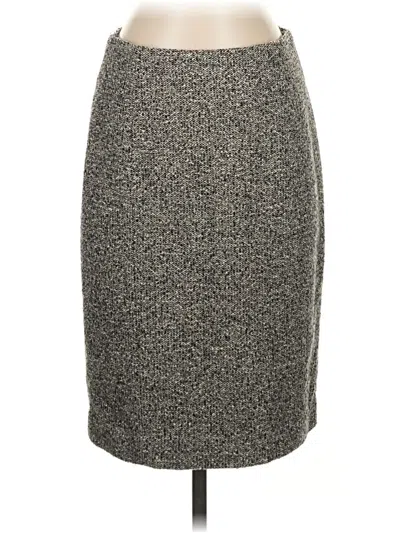 Pre-owned Ann Taylor Wool Skirt In Gray