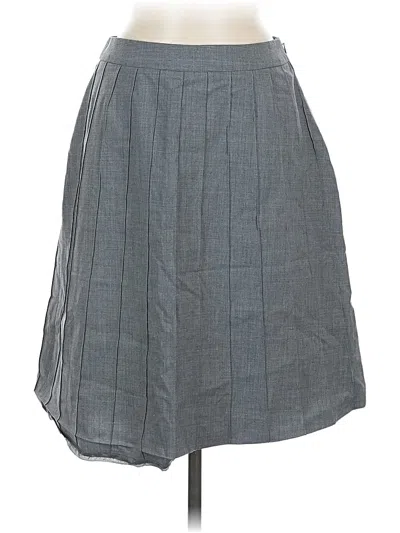 Pre-owned Ann Taylor Wool Skirt In Gray