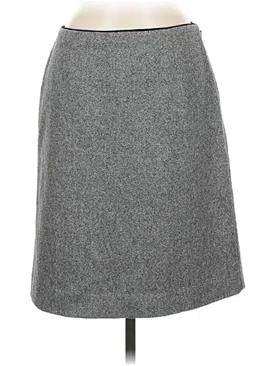 Pre-owned Ann Taylor Wool Skirt In Gray