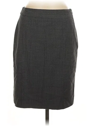 Pre-owned Ann Taylor Wool Skirt In Gray