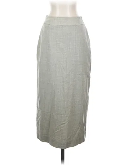Pre-owned Ann Taylor Wool Skirt In Gray