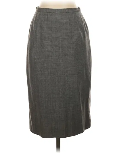 Pre-owned Ann Taylor Wool Skirt In Gray
