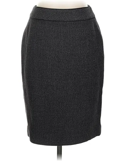 Pre-owned Ann Taylor Wool Skirt In Gray