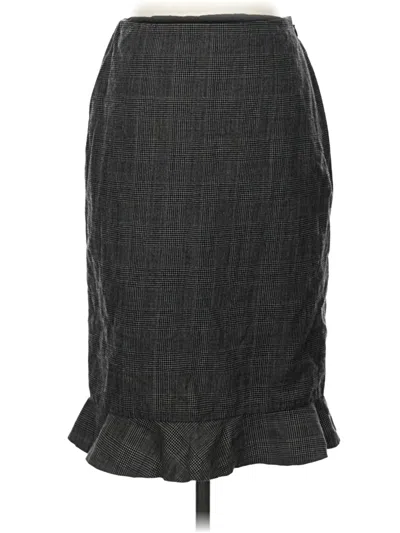 Pre-owned Ann Taylor Wool Skirt In Gray