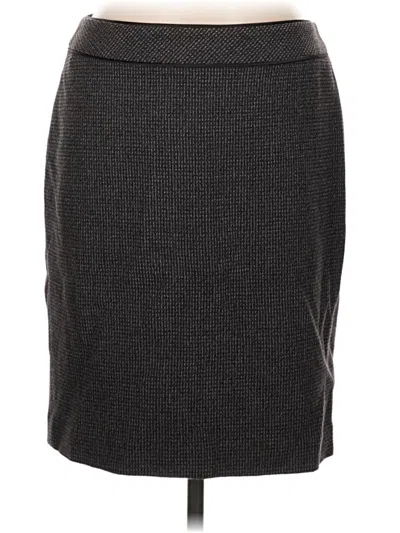 Pre-owned Ann Taylor Wool Skirt In Gray