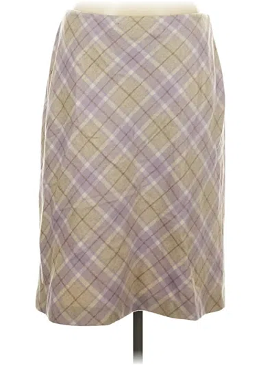 Pre-owned Ann Taylor Wool Skirt In Tan